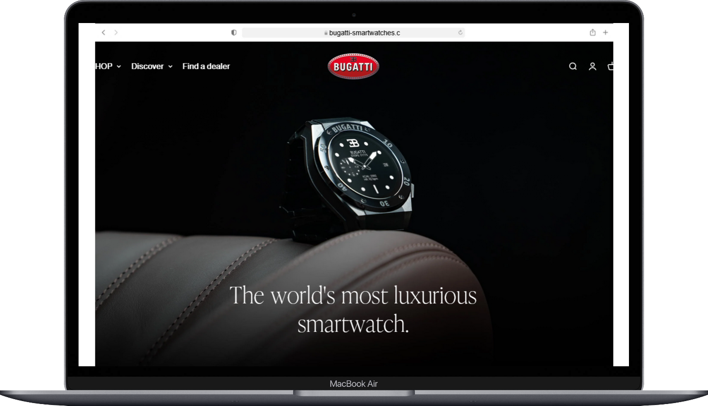 Bugatti Smartwatches website